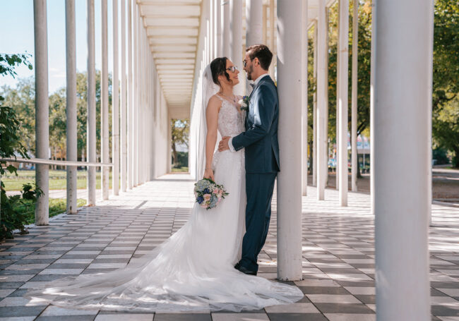Brautpaarshooting Wandelhalle Böblingen | Hochzeitsfotografie